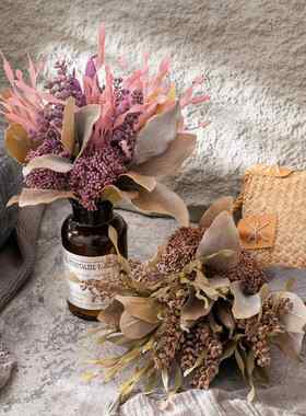 手捧花阿澄秋葵婚庆花海草假把仿真花CL62003家居装饰墙束玫瑰花