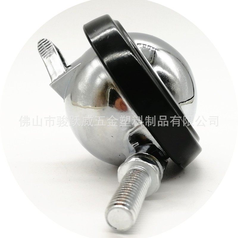 直径70mm锌合金家具脚轮转向转椅万向轮丝轮轮轮沙发杆刹车带
