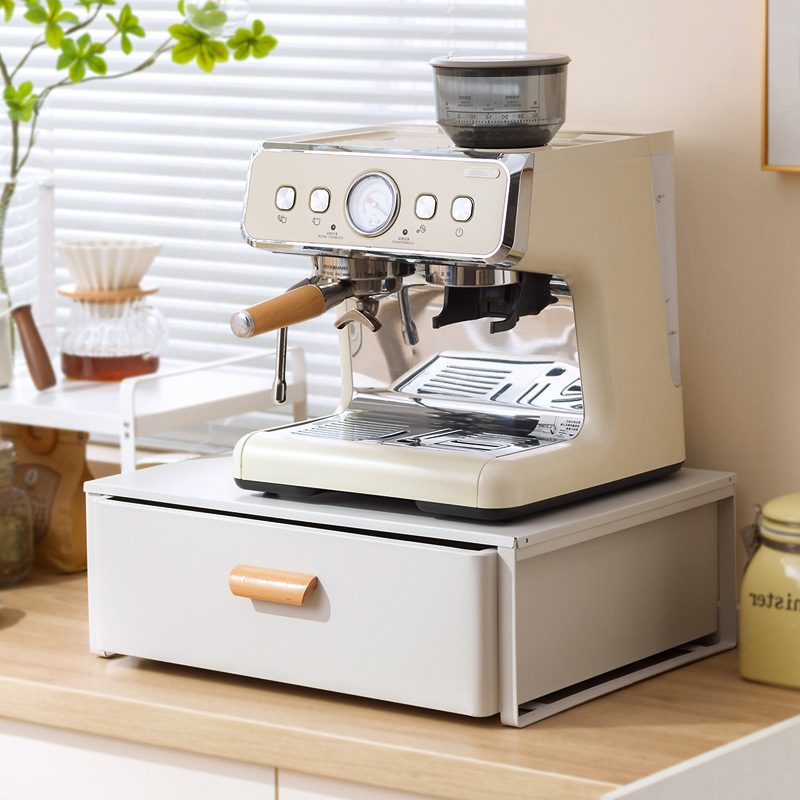 新款直销咖啡机置物架水吧台厨房桌面抽屉式茶包马克杯餐桌防尘杯