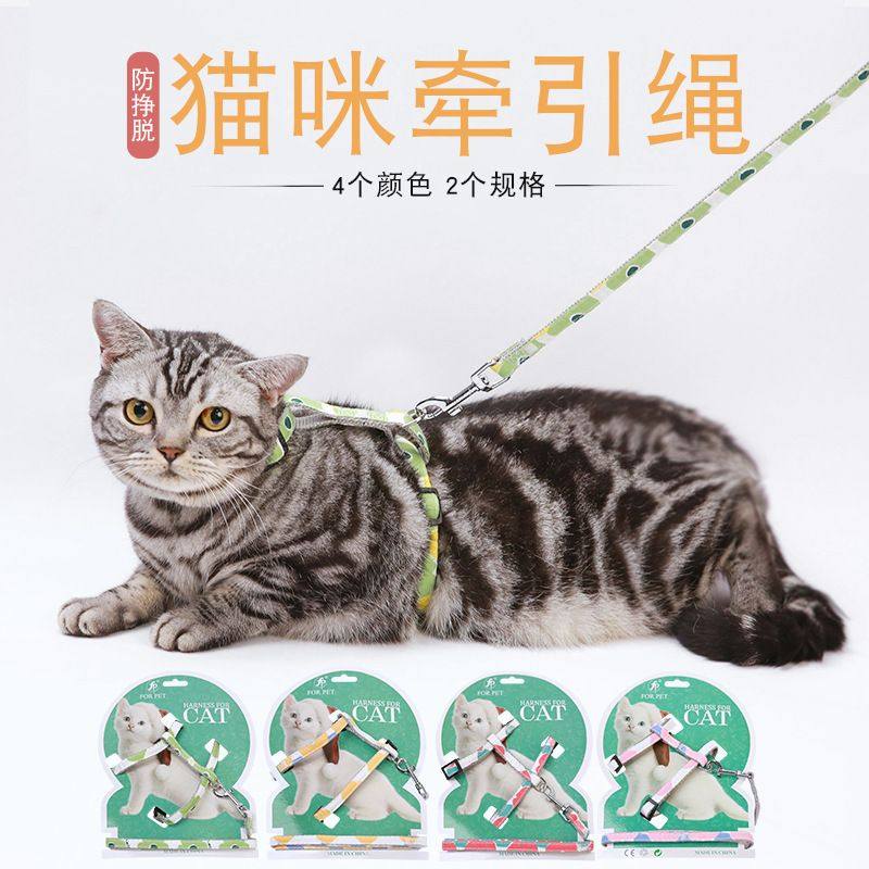 宠物猫咪牵引绳小清新印花绳猫调节可挣脱遛猫牵引绳背带防猫绳,宠物/宠物食品及用品,猫牵引绳,淘宝优惠券,粉丝福利购,淘宝优惠卷