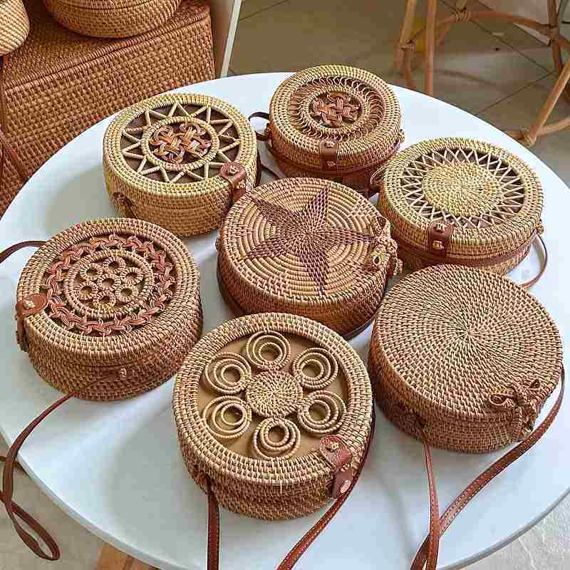 新品 越南藤编镂空素面迷你草编手提单肩斜跨包袋森系篮女士包包,箱包皮具/热销女包/男包,手拿包,淘宝优惠券,粉丝福利购,淘宝优惠卷