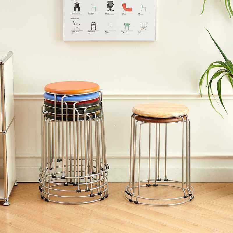 实木圆凳子家用可叠放凳圆钢筋铁时尚餐厅餐椅套凳宿舍艺加厚成人,住宅家具,组合凳,淘宝优惠券,粉丝福利购,淘宝优惠卷