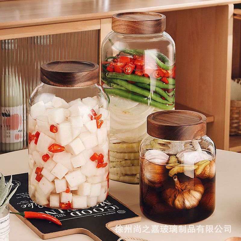 玻璃泡菜罐食品级高硼瓶透明玻璃瓶泡酒硅密封耐高温罐子腌制家用,厨房/烹饪用具,泡菜罐/坛,淘宝优惠券,粉丝福利购,淘宝优惠卷