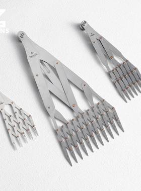 Nattools等距尺箱包制作装饰等工具画点尺平分快速绘图钉平行分