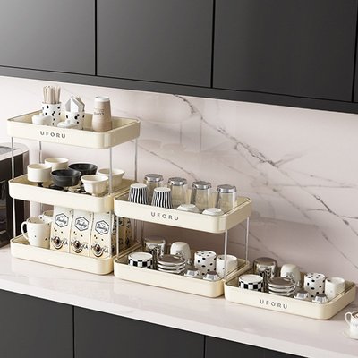 置物架办公室桌面家用大容量杯架盘杯子感奢高级架带沥水轻收纳