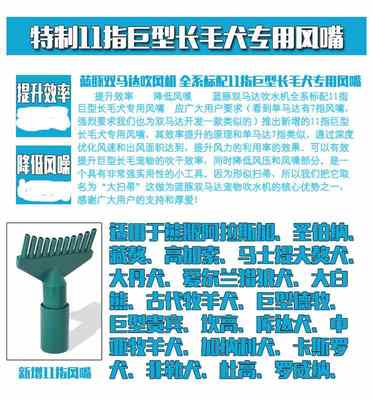 蓝豚宠物大型犬大功率金毛宠物专用加热型双马达吹水机1090D-H