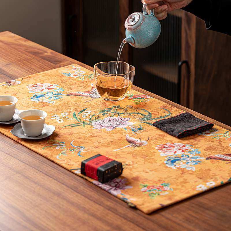 批发新中式禅意印花茶席泡高端桌干轻奢桌布旗茶盘垫子国风垫防水,居家布艺,茶席,淘宝优惠券,粉丝福利购,淘宝优惠卷