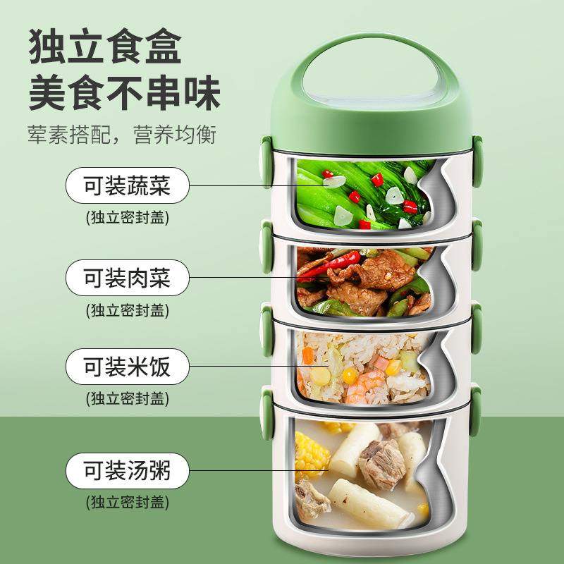 便携家用送饭保温饭盒多层可上班族大容量碗微波炉加热餐盒便当,收纳整理,食物收纳盒,淘宝优惠券,粉丝福利购,淘宝优惠卷