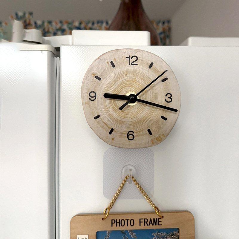 实木静音冰箱钟高级感冰箱钟计时器厨房创意复古吸磁闹钟钟表贴,家居饰品,台钟/闹钟,淘宝优惠券,粉丝福利购,淘宝优惠卷