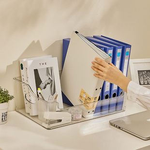 书箱带轮轻松移动带教室学生书本桌面书架作业提手收纳盒课桌