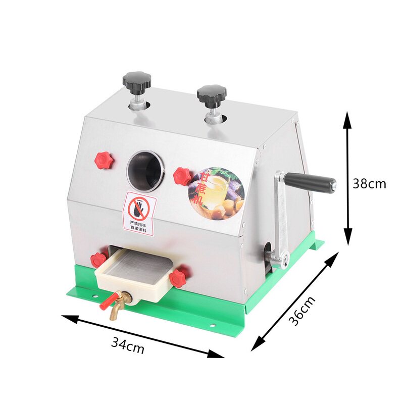 新款不锈钢小型摆摊商用甘蔗果蔬榨汁机甘蔗生姜压榨机甘蔗榨汁机