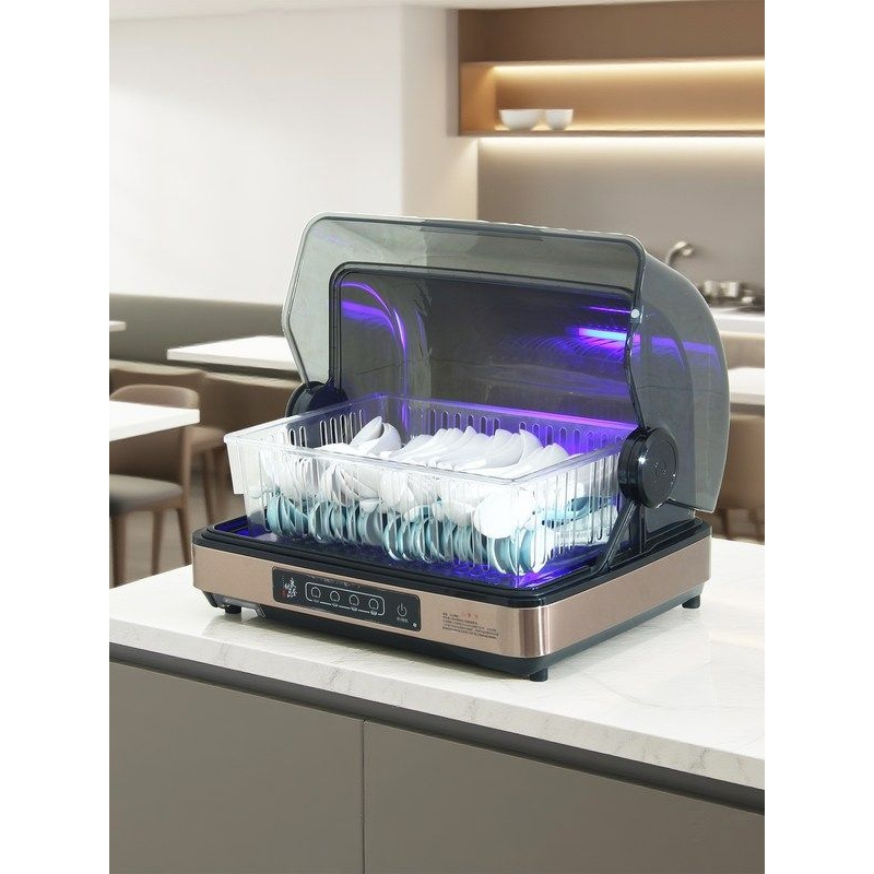 筷勺子消毒烘干一体机商用沥水收纳盒自助餐厅饭店小碗味碟消毒柜