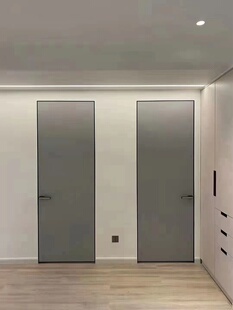 厂家批发极简铝木门卧室隐形门家居现代简约房间门轻奢磁吸锁木门