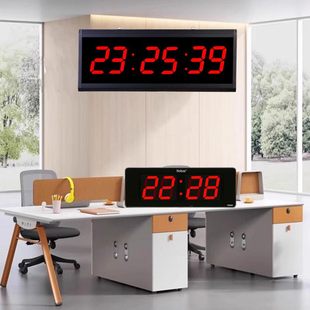 简约高清大数字电子钟家用客厅长方形挂立时钟led大屏数码夜光表