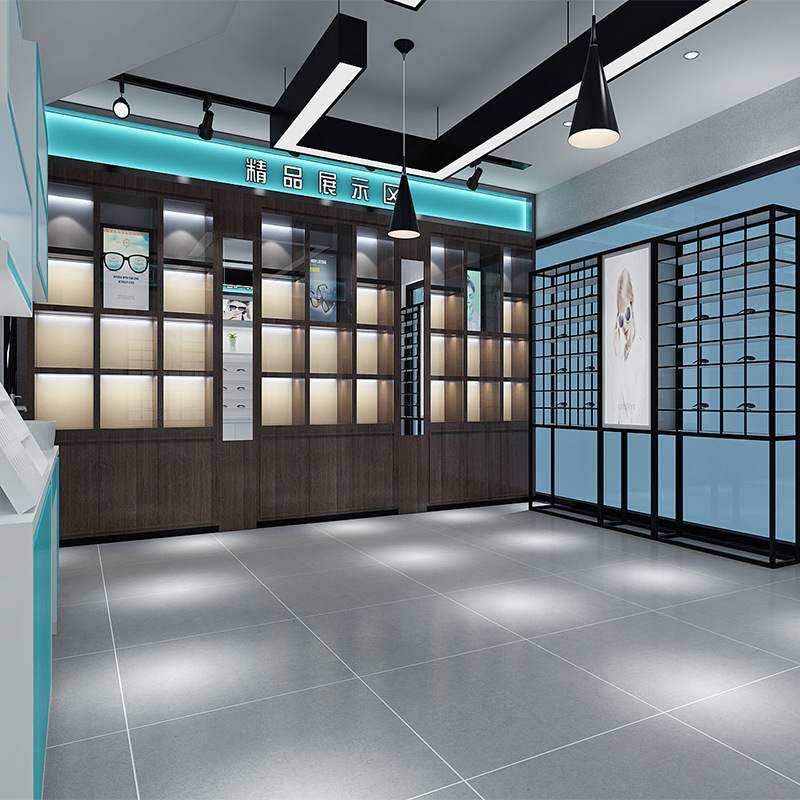 眼镜展示柜玻璃柜台展柜中岛眼镜店烤漆产品货架陈列柜子多功能