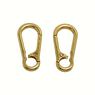 纯黄铜登山钥匙环实心手工钥匙圈家庭铜环腰钥匙汽车锁扣汽车挂