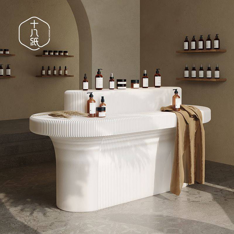 十八纸展示柜中岛台可移动收纳置物架展会美妆艺术摆台创意陈列架