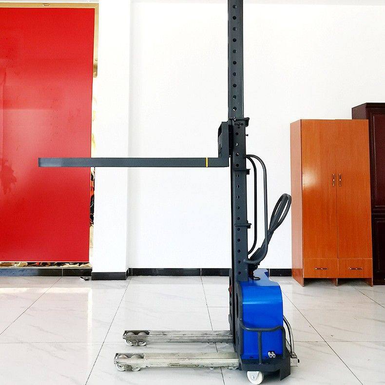 电动升降随货叉车500KG1T吨1.1/1.3/1.5米自体登高车随车堆高车