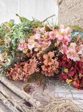 配花含笑花束仿真花厂家家居装饰婚庆引MW24832手花墙路假花花捧