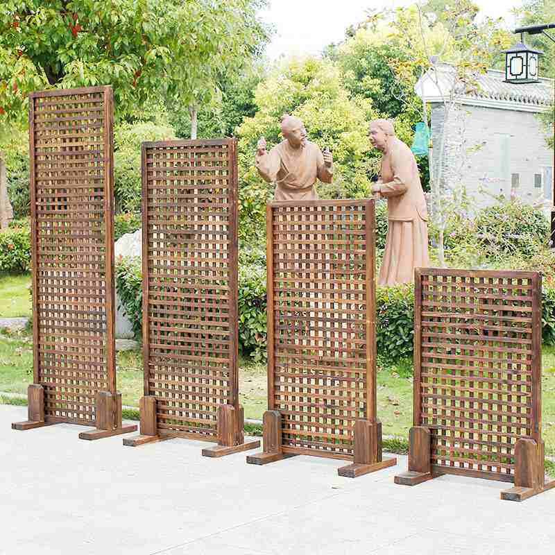 防腐木方网格菱格木脚底座栅栏实木屏风隔断厂家直销围栏,基础建材,木格栅,淘宝优惠券,粉丝福利购,淘宝优惠卷