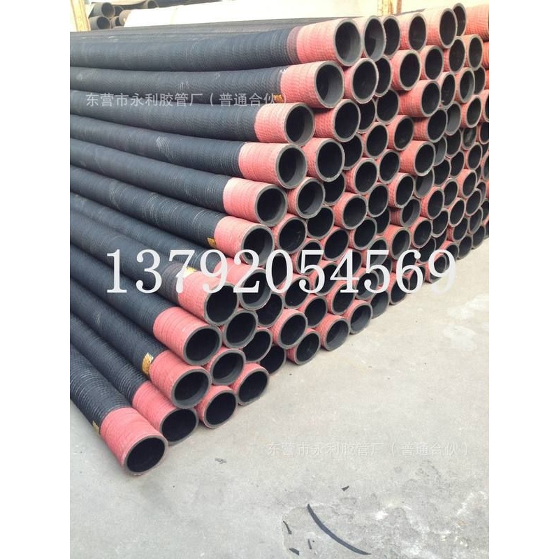 耐磨抽沙耐磨橡胶钢丝管  100-200mm红色钢丝骨架吸排水管