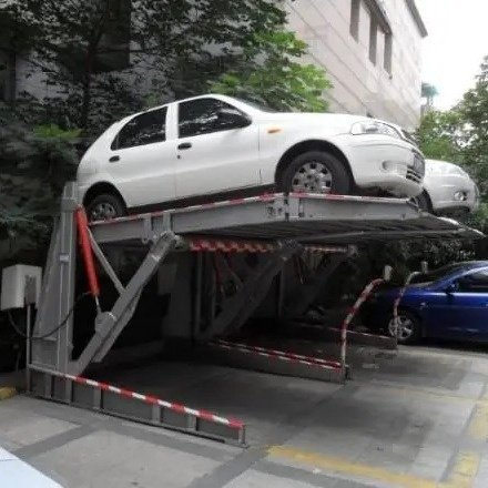 家用升降车位汽车立体车库升降机两柱双层液压机械车位停车设备