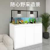森森原生态野采溪流缸鱼缸 2024新款 客厅超白造景底滤鱼缸