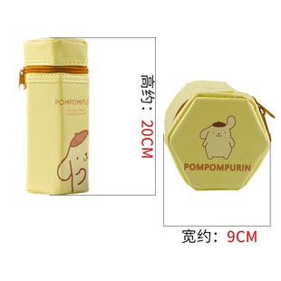 新品卡通六边形笔筒可爱PU方形文具用品笔筒笔袋批发品质现货学生
