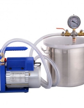 1 stage 220V 1/3HP vacuum pump RS-2 with 3gal vacuum chamber