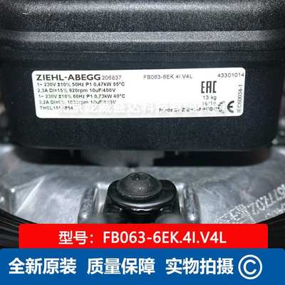 FB063-6EK.4I.V4L 世图兹空调专用风机 ZIEHL-ABEGG 施乐百