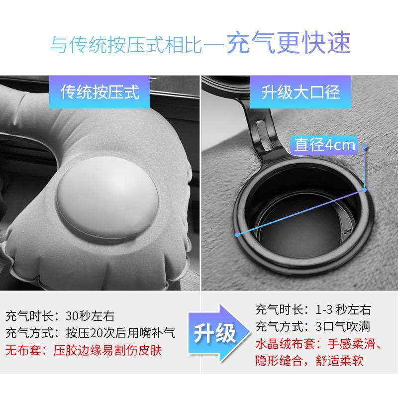 办公室午睡U型充气枕头颈枕午休批发侧睡神器高铁睡觉户外护颈椎,居家布艺,午睡枕,淘宝优惠券,粉丝福利购,淘宝优惠卷