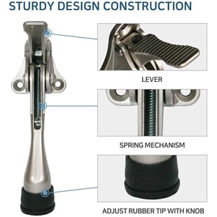 美式脚踏门挡门扇随意限位器踩停塞马蹄活动加厚外贸门档脚