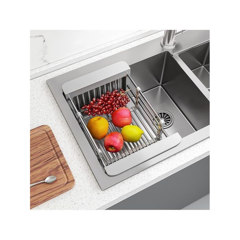 Kitchen Sink Drying Dish Rack Cup Holder Organizer Roll Stai