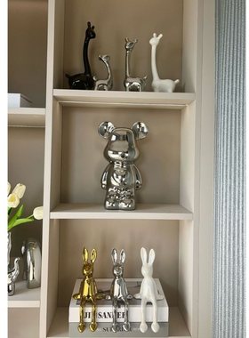 批发高档家居陶瓷小鹿摆件玄关装饰品乔迁床头柜酒柜电视柜客厅