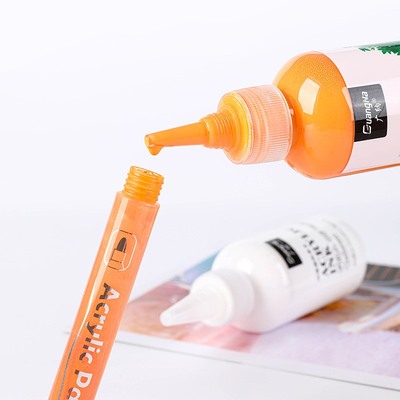 广纳水性直液式丙烯绘画丙烯美术补充防水儿童墨水马克笔颜料笔液