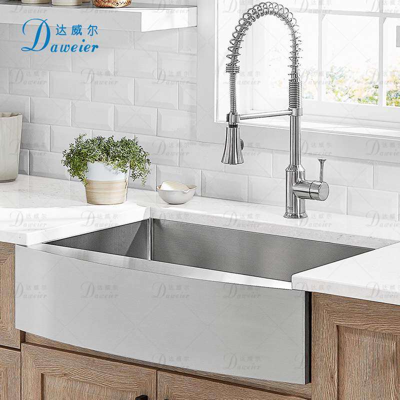 304不锈钢裙边水槽欧美款拉丝洗手池洗碗池厨房洗菜盆大单槽批发