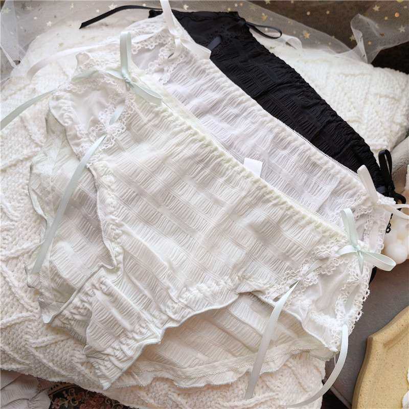 新品 【90-130斤】日韩甜美卡哇伊蕾丝边低腰包臀女内裤464,女士内衣/男士内衣/家居服,女三角裤,淘宝优惠券,粉丝福利购,淘宝优惠卷