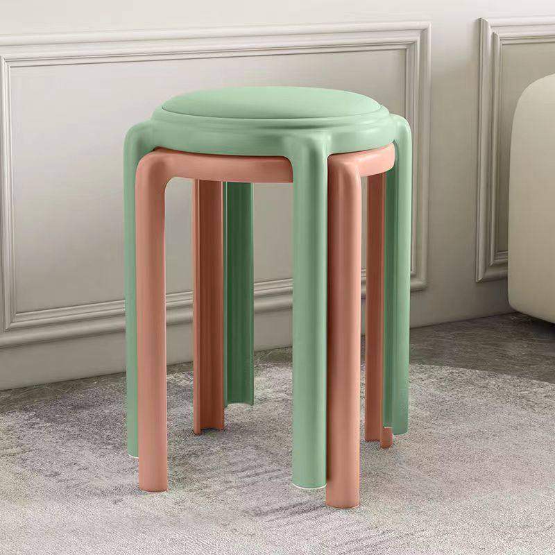 凳子家用加厚可叠放摞客厅圆凳收纳时尚凳软椅子包舒适简约高塑料,住宅家具,高脚凳,淘宝优惠券,粉丝福利购,淘宝优惠卷