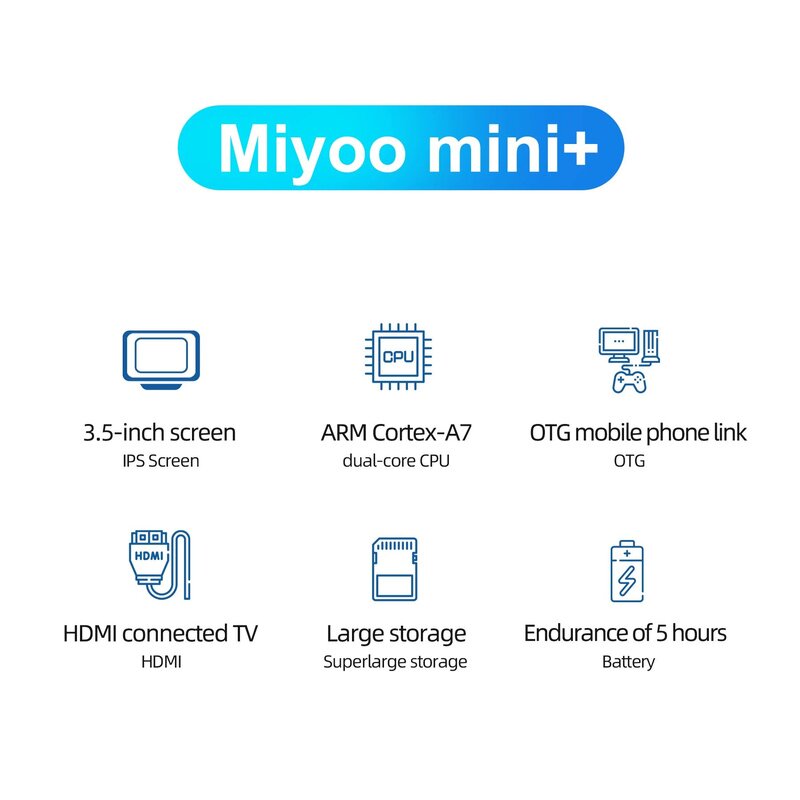Игровая приставка PSP 2024 miyoo v3 plus retro gaming console 3.5inch ips screen