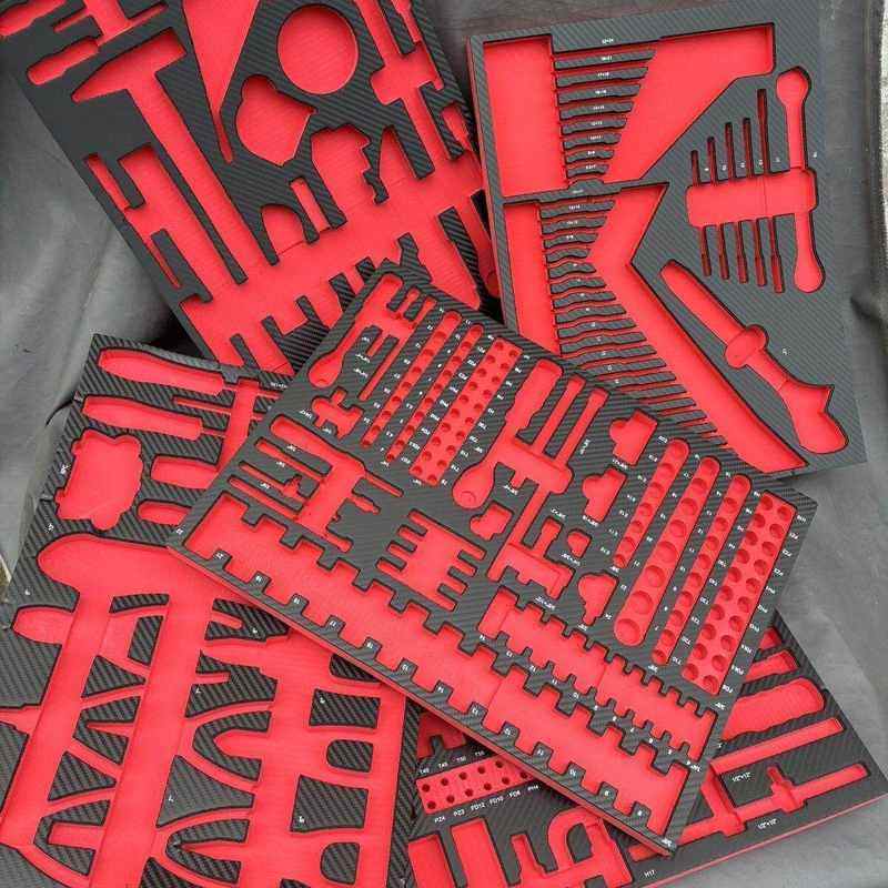 工具车内衬工具箱海绵工具柜洞洞板EVA内衬板工具内衬工具托盘