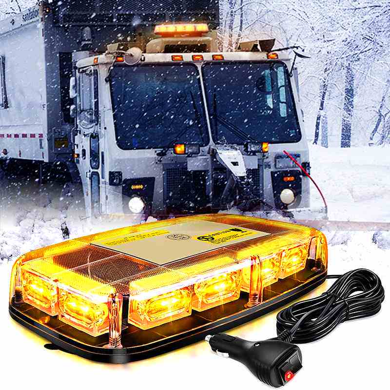 超高亮led爆闪灯汽车校车开道警示灯吸顶灯强磁12V24V拖新疆包邮