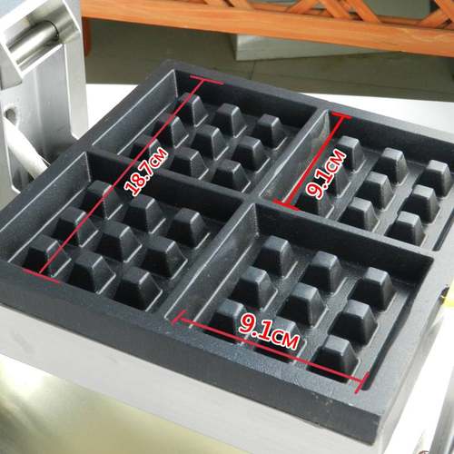 EB-852S商用松饼机方形加厚双面恒温电热方格四片两片华夫饼机