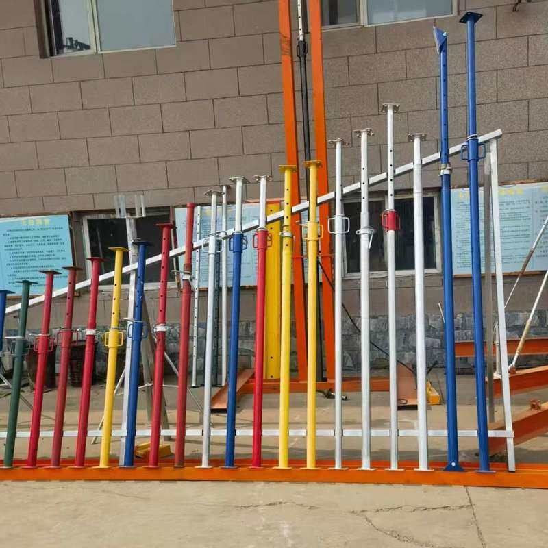 钢支撑建筑铝膜板支撑喷单调节脚手架可三脚架镀锌支撑式支柱塑钢