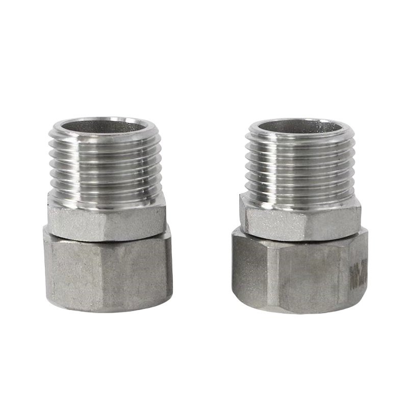 304不锈钢内外丝活接头对水管配件直接加长丝六角延长加厚分4活动