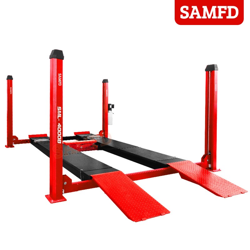 SAMFD汽车四柱举升机车辆轮胎升降机3D四轮定位仪4吨修理厂