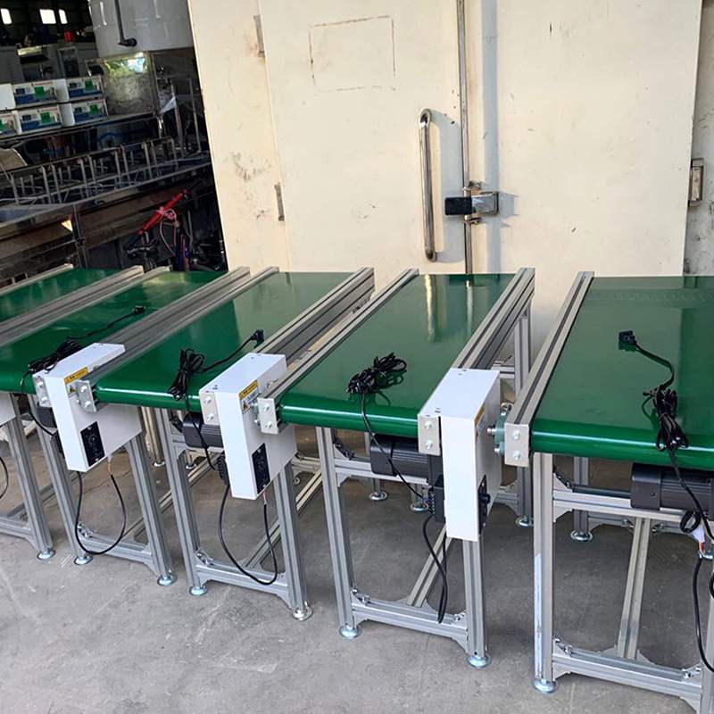 小型输送机传送带 接驳台PVC皮带输送线 伸降式物流输送机接驳台