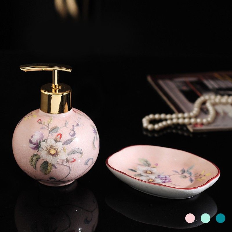 陶瓷液瓶皂盒两件套美式洗手液瓶香皂碟个性卫生间分装瓶洗衣液瓶,家庭/个人清洁工具,乳液器,淘宝优惠券,粉丝福利购,淘宝优惠卷