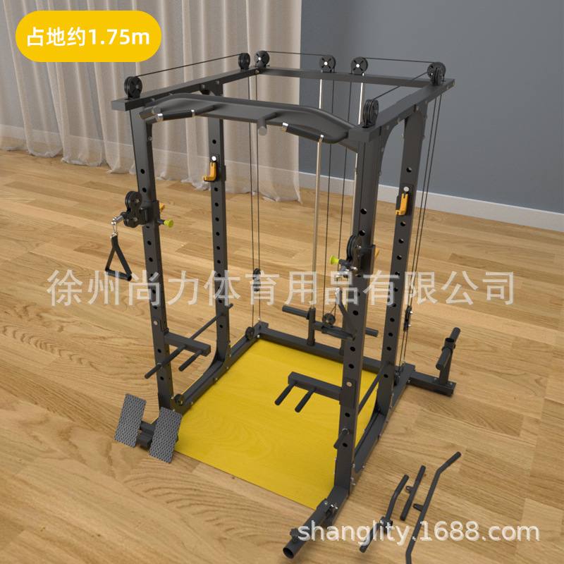 框式深蹲架多功能杠铃卧推架小飞鸟龙门架家用综合训练器健身器材