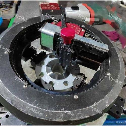 外卡式法兰密封面现场修复法兰面加工机修复水纹线密封面凹凸槽