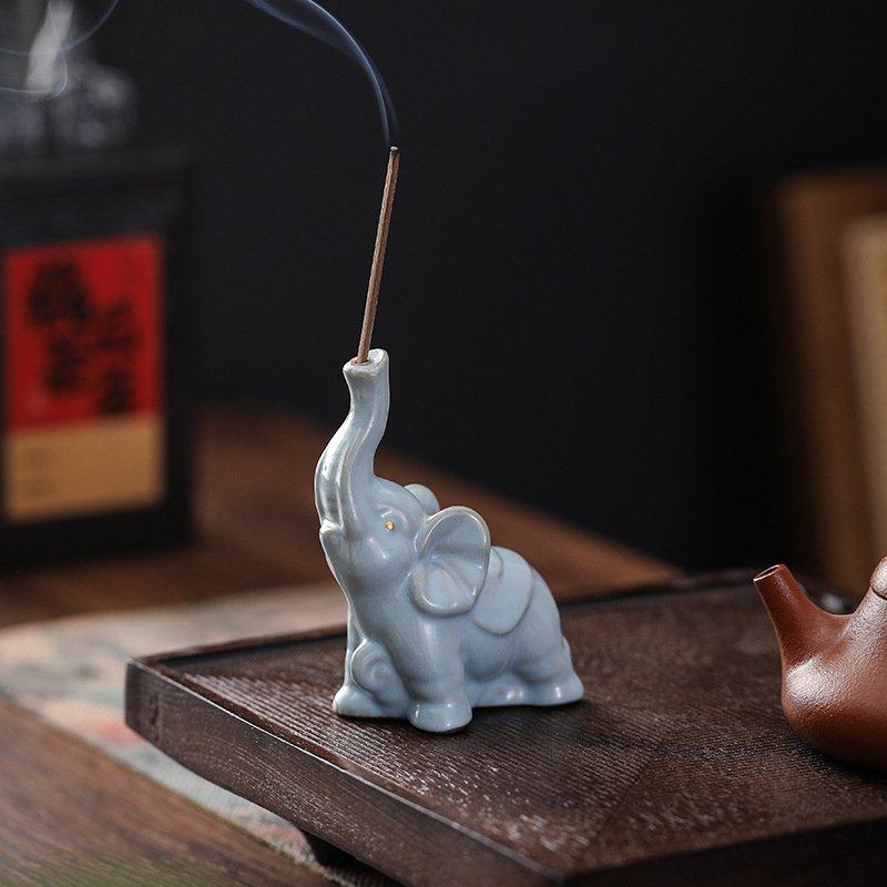 陶瓷线香插吉象如意线香宠木托熏盘香炉座香茶底座香炉香摆件茶道,家居饰品,香托/香盘/香座/香插,淘宝优惠券,粉丝福利购,淘宝优惠卷